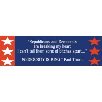 Mediocrity Is King Bumper Sticker